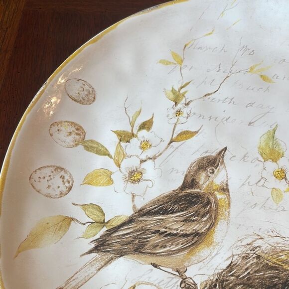 Spring Bird and Robin Eggs 11" Platter Dinner Plate Pier 1 Imports - Picture 3 of 6